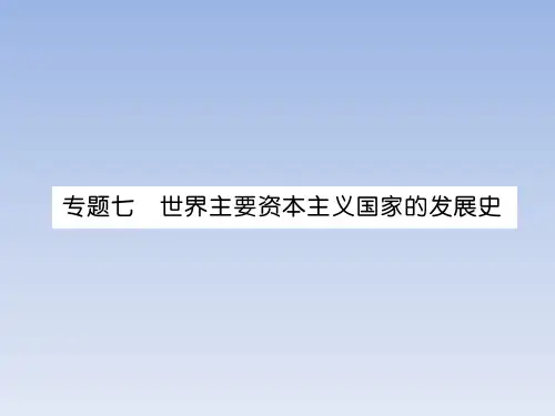 专题7 世界主要资本主义国家的发展史