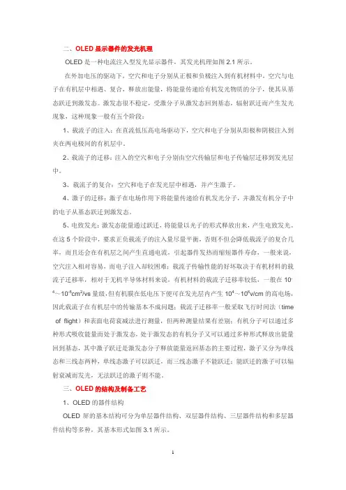 OLED显示器件的发光机理