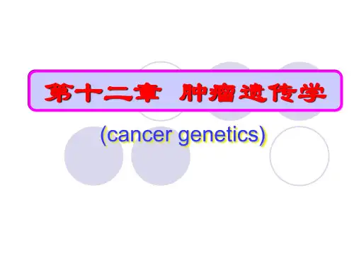 ch12 肿瘤遗传学