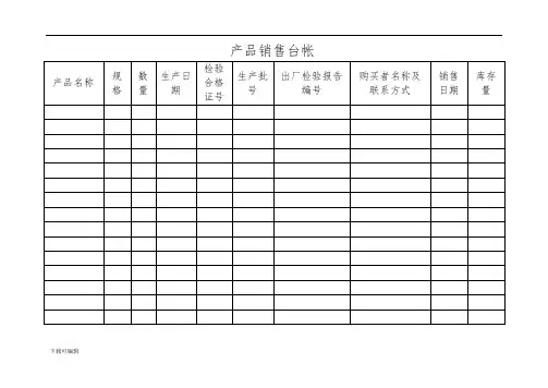 食品企业全套记录表格模板