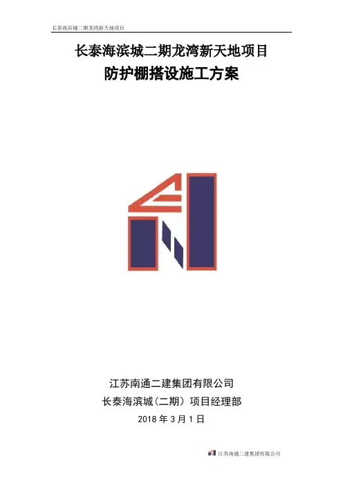 防护棚搭设施工方案