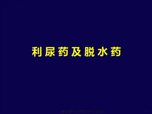 利尿药与脱水药PPT课件