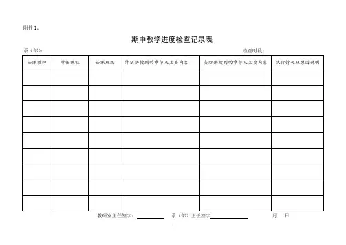 教学常规检查表格汇总