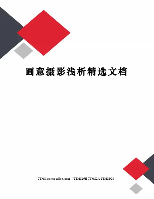 画意摄影浅析精选文档