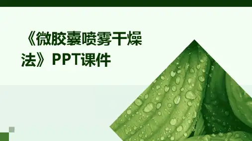 《微胶囊喷雾干燥法》课件