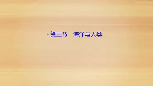 【新教材】高中地理 湘教版 必修一：第四章 第三节 海洋与人类 课件