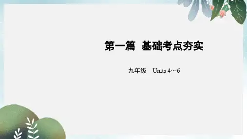 中考英语总复习 第1篇 基础考点夯实 九年级 Units 4-6课件 人教新目标版