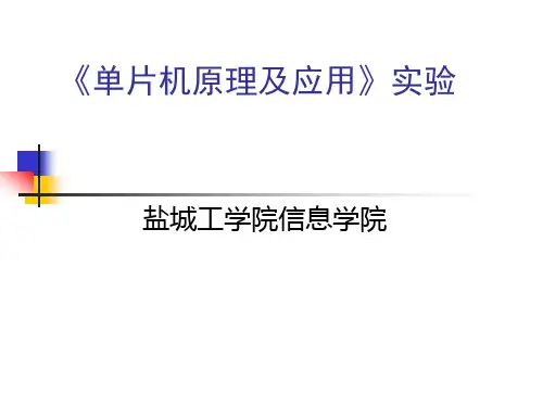 单片机实验PPT
