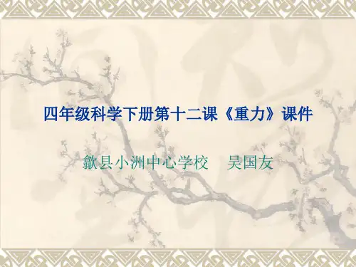 四年级科学下册第十二课《重力》课件