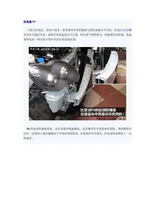 6款时尚微型车防撞梁(保险杠)对比