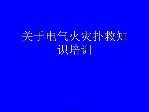 2024年电气火灾扑救知识培训课件