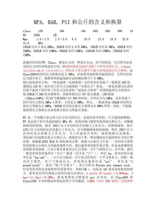 法兰_阀门_管的磅级