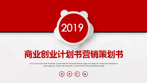 微立体商业创业计划书营销策划书PPT模板
