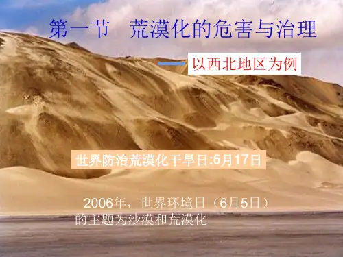 荒漠化的危害与治理——以西北地区为例ppt2 湘教版