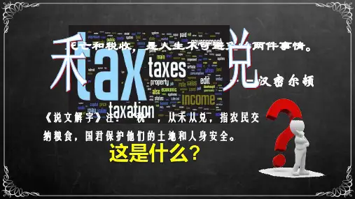高中政治人教版必修一经济生活8.2 征税和纳税课件(共34张PPT)