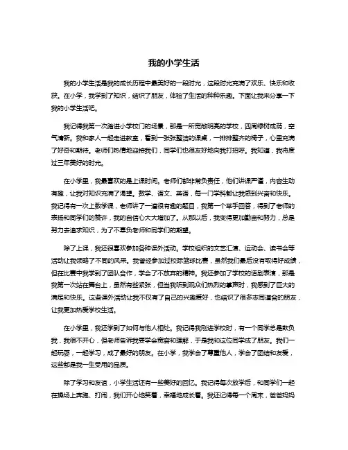 我的小学生活