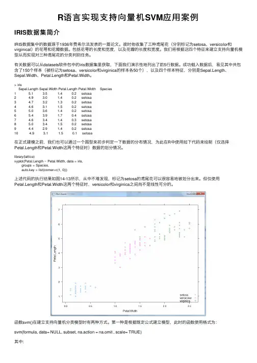 R语言实现支持向量机SVM应用案例