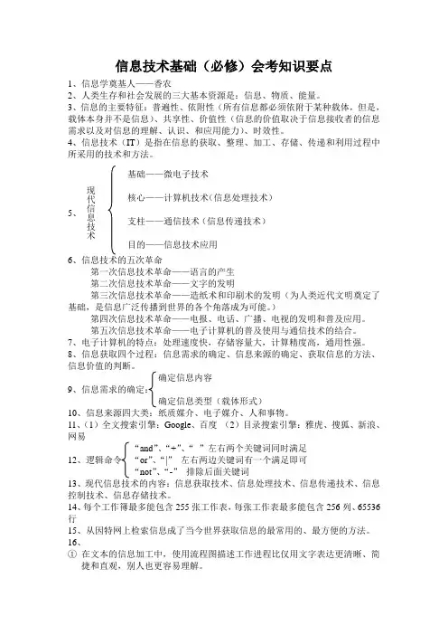 信息技术必修
