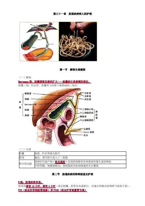 【初级护师-外科护理学(2020)】讲义 31、胆道疾病病人的护理