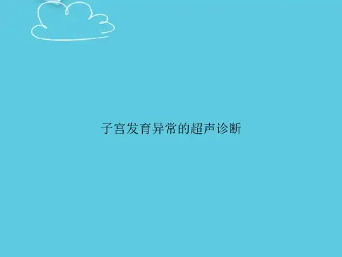子宫发育异常的超声诊断精选PPT
