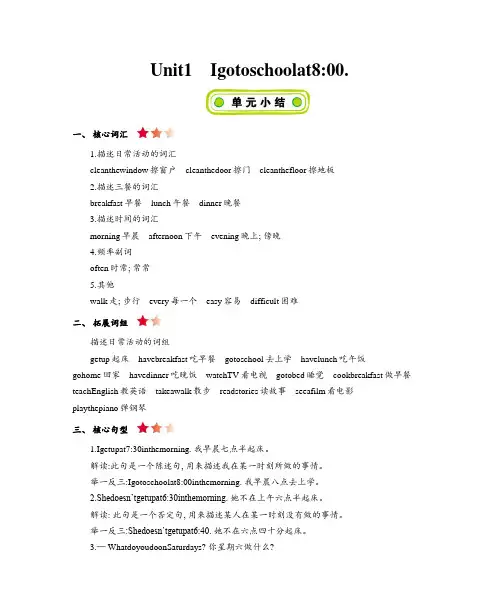 最新人教精通版小学英语六年级上册单元知识点总结(全册)