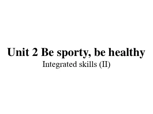 高一英语译林版(2020)必修二U2L5 Integrated skills 课件