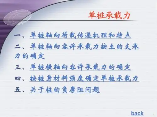 单桩承载力计算