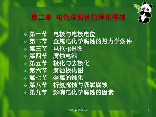 DC_第二章_电化学腐蚀的理论基础ppt课件