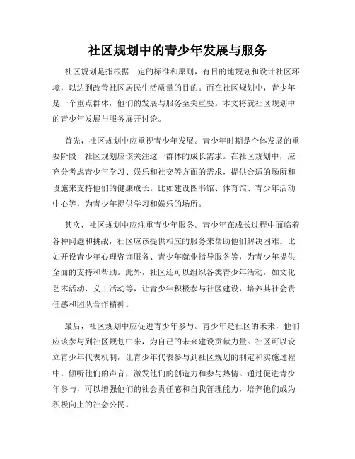 社区规划中的青少年发展与服务