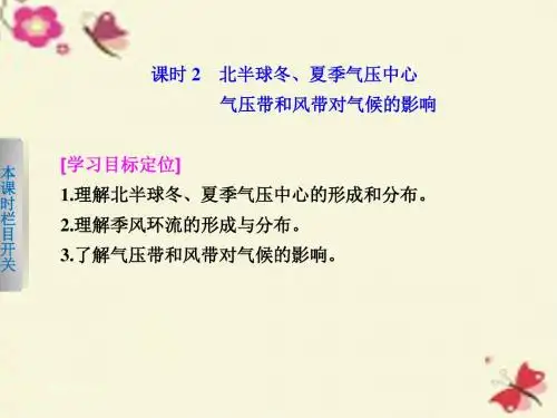 人教版高中地理必修一第二章第二节《气压带和风带》ppt课件2