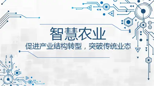 【新】我国智慧农业发展现状PPT