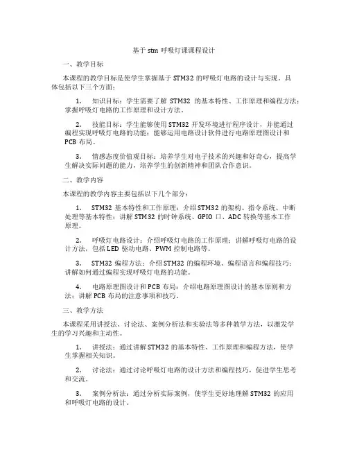 基于stm呼吸灯课课程设计