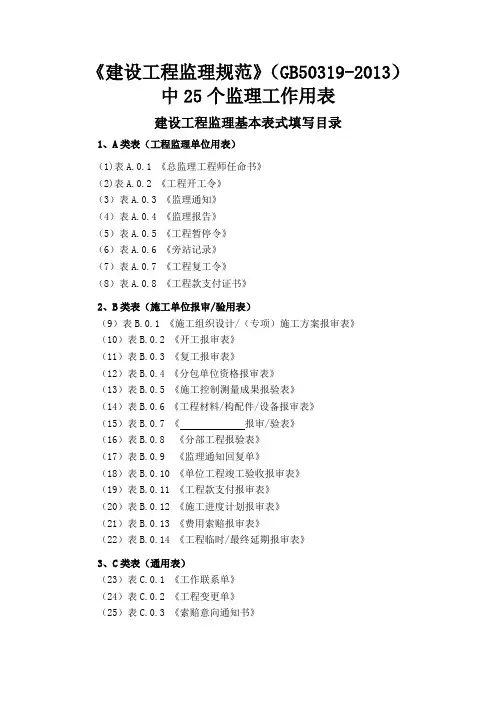 建设工程监理规范中用表73420