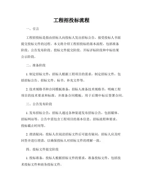 工程招投标流程