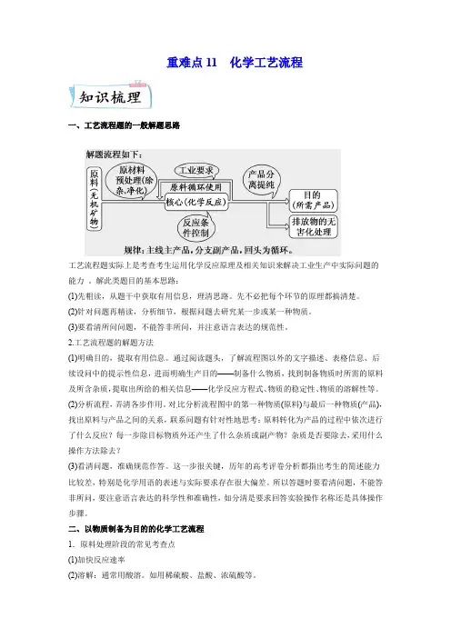 重难点11  化学工艺流程(解析版)