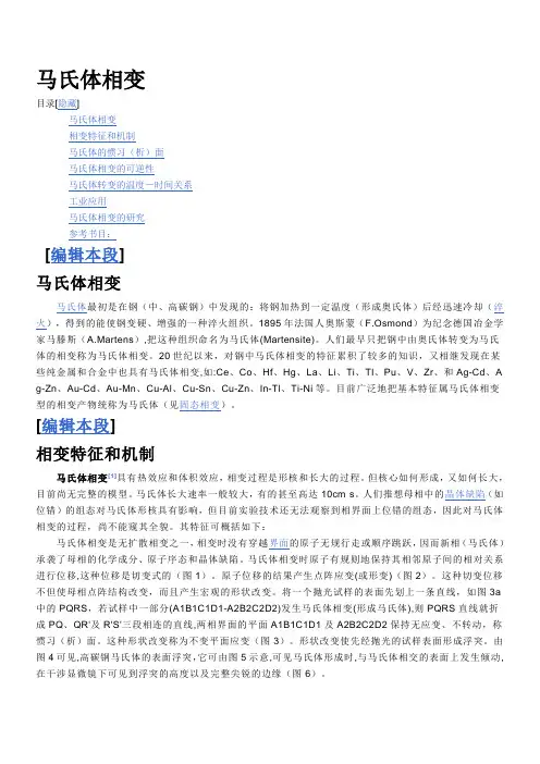 马氏体相变
