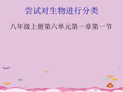 人教版初中生物八年级上册  6.1.1 尝试对生物进行分类 课件  (共30张PPT)