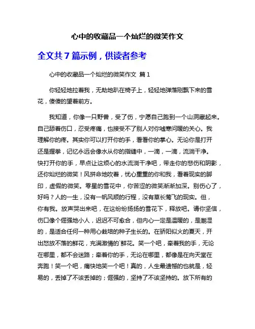 心中的收藏品一个灿烂的微笑作文