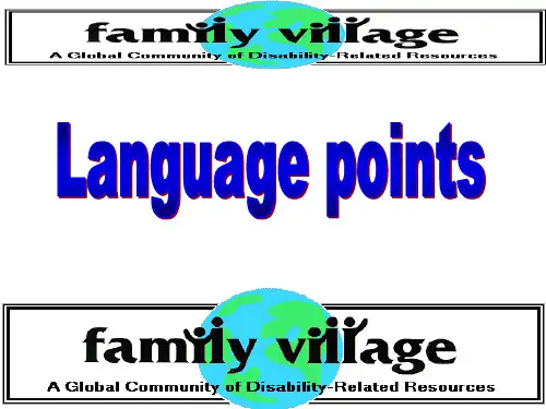 人教版选修7 Unit 1 Living well   Language points语言知识点总结