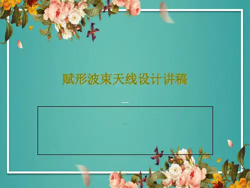 赋形波束天线设计讲稿62页PPT