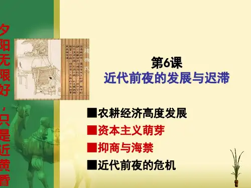 第6课  近代前夜的发展与迟滞