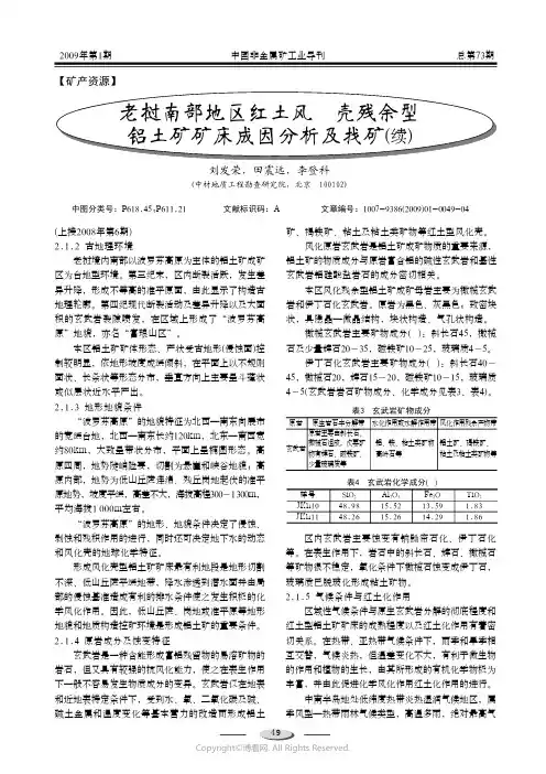 210995799_老挝南部地区红土风化壳残余型铝土矿矿床成因分析及找矿(续）