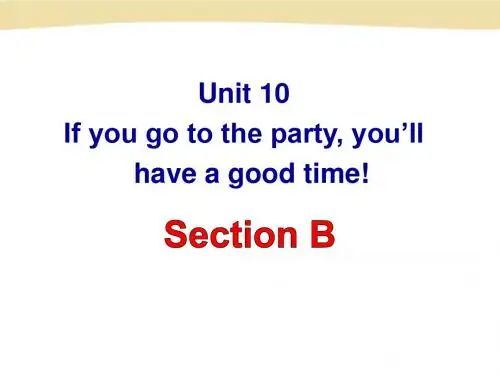 2014版人教版新目标八上 Unit 10 Section B【ppt课件】