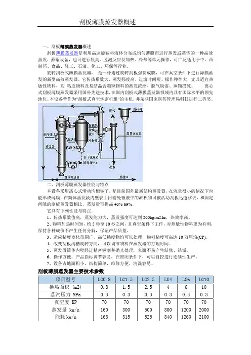 刮板薄膜蒸发器概述