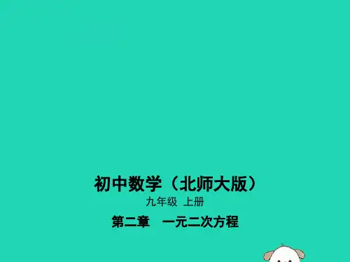 九年级数学上册第2章一元二次方程2.1认识一元二次方程课件新版北师大版