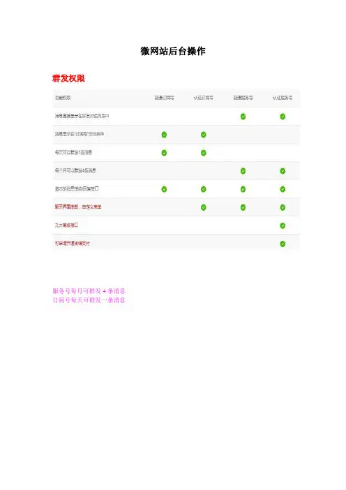 微信公众平台群发&微信后台操作方法