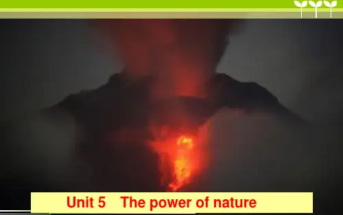 人教版高中英语高三选修6 Unit5 The power of nature