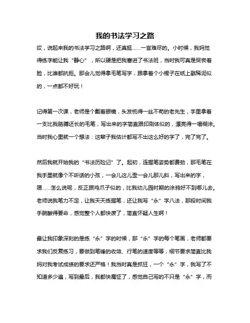 作文《我的书法学习之路》