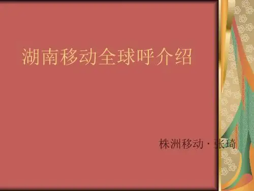 湖南移动全球呼介绍