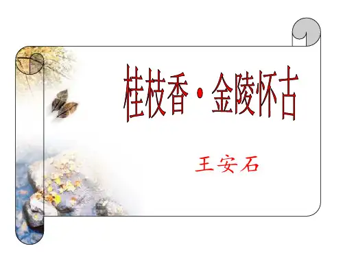 2020《桂枝香·金陵怀古》ppt课件